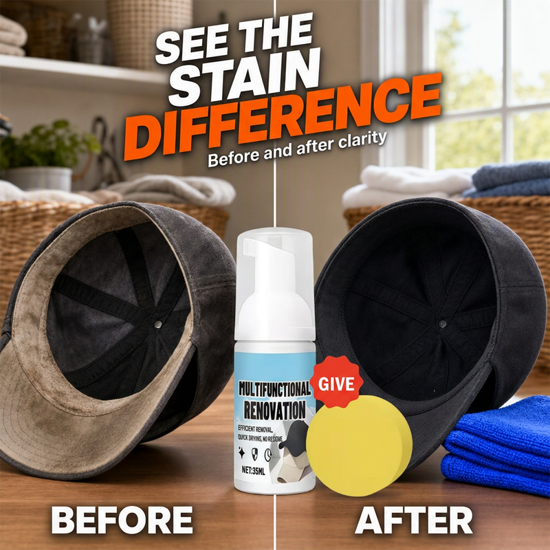 🔥No‑Rinse Baseball Cap Foam Cleaner