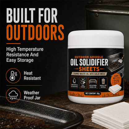 Fry Oil Solidifier for Grill & BBQ Griddle