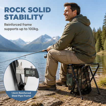 Portable Folding Chair Backpack 2-in-1 Outdoor Camping Stool