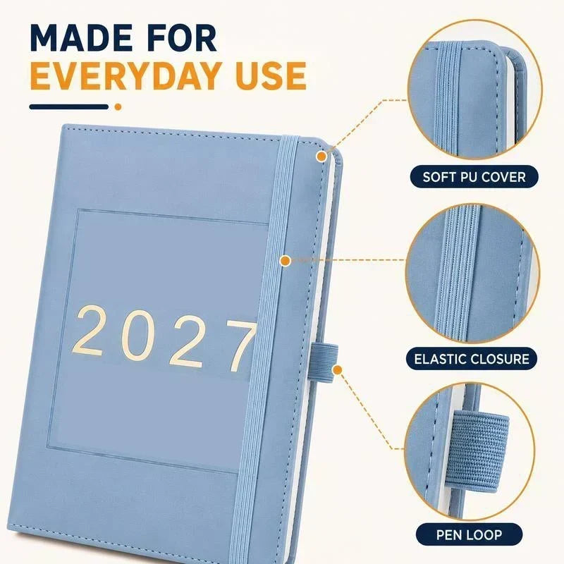 📢📢50% OFF !! ⏰A5 2027 One‑Day‑Per‑Page Diary Notebook ✨
