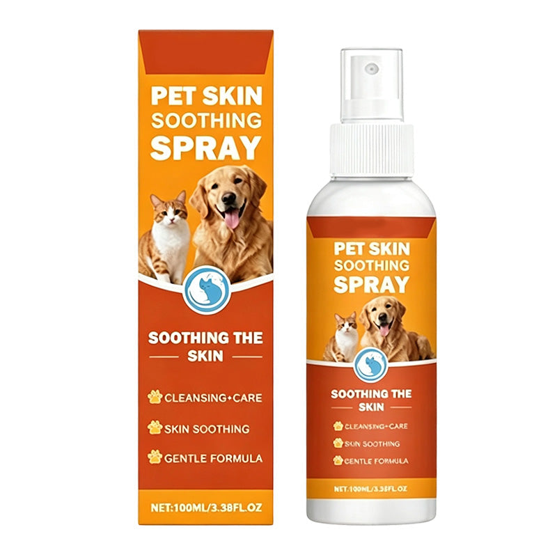 🐾 Pet Skin Soothing Spray – Gentle Itch Relief & Hydrating Care for Dogs & Cats