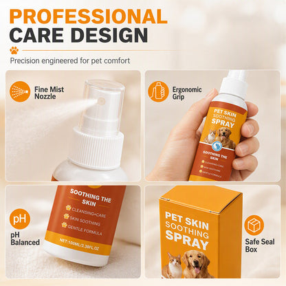 🐾 Pet Skin Soothing Spray – Gentle Itch Relief & Hydrating Care for Dogs & Cats