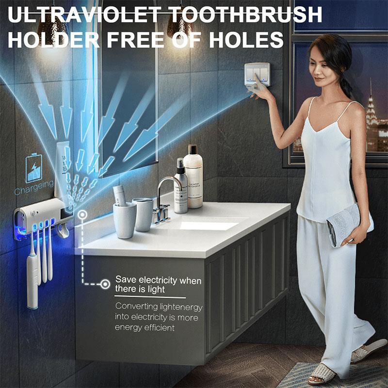 🦷🚿Wall-Mounted UV Toothbrush Sanitizer & Holder