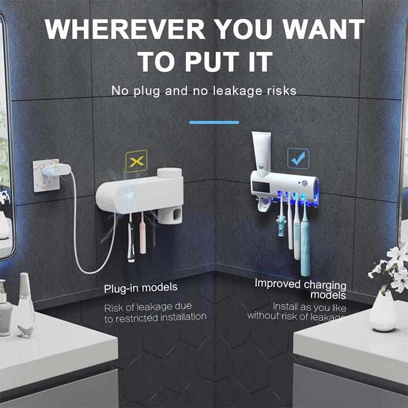 🦷🚿Wall-Mounted UV Toothbrush Sanitizer & Holder