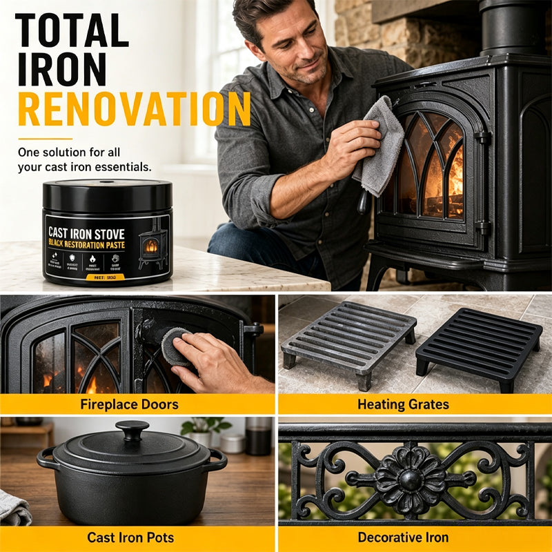 🔥 Cast Iron Restorer Paste – Bring Back the Deep Black Finish ✨