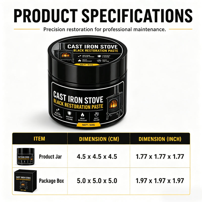 🔥 Cast Iron Restorer Paste – Bring Back the Deep Black Finish ✨