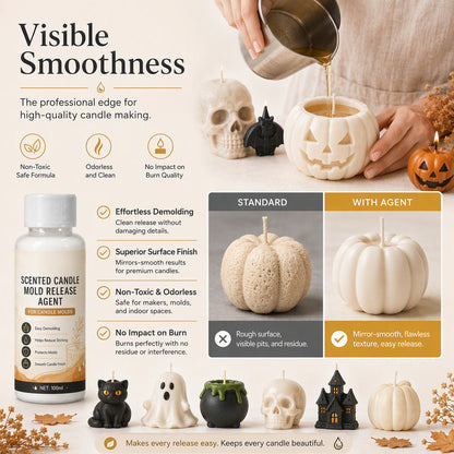 🎃 Scented Candle Mold Release Agent – Easy Demolding Spray for Smooth, Flawless Halloween Candle Creations