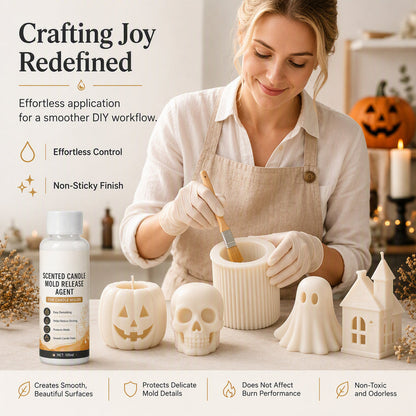 🎃 Scented Candle Mold Release Agent – Easy Demolding Spray for Smooth, Flawless Halloween Candle Creations
