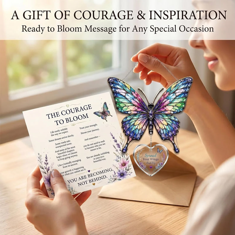✨ Inspirational Dragonfly Suncatcher – A Beautiful Reminder to Keep Going 🦋🌈