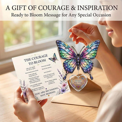 ✨ Inspirational Dragonfly Suncatcher – A Beautiful Reminder to Keep Going 🦋🌈