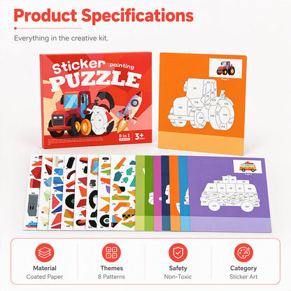 Kids Geometric Sticker Activity Book