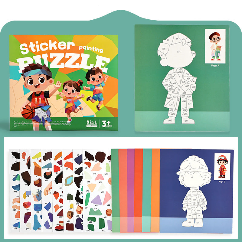 Kids Geometric Sticker Activity Book