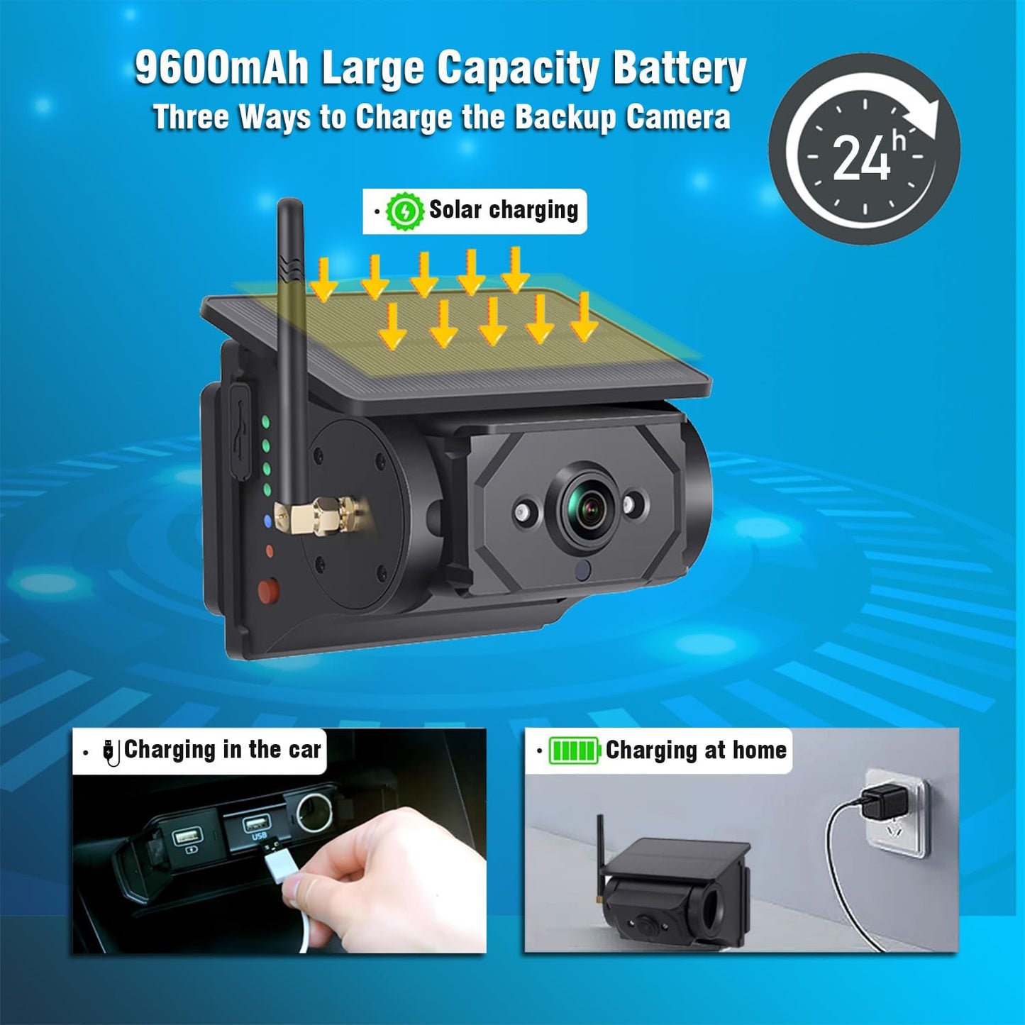 🚛 Drive With Confidence! Wireless 1080P HD Backup Camera – Split-Screen System for Trucks & RVs