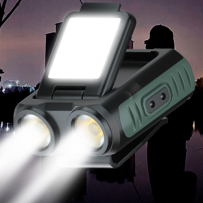 💡 Hands-Free Hat Light – Motion Sensor LED Clip-On Headlamp With Stepless Dimming