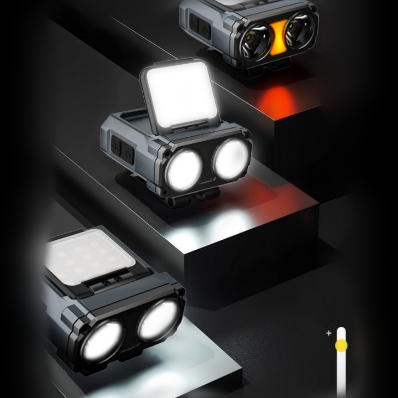 💡 Hands-Free Hat Light – Motion Sensor LED Clip-On Headlamp With Stepless Dimming