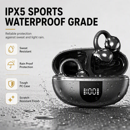 🎧 Open-Ear Clip-On Bluetooth Earbuds – Lightweight, Secure & Comfortable All Day