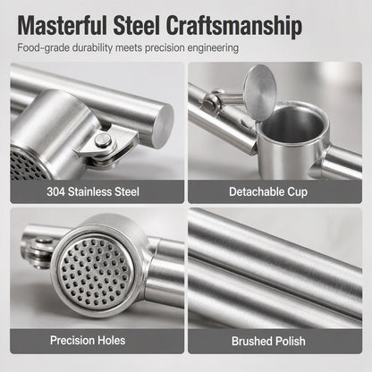 Premium Stainless Steel Garlic Press