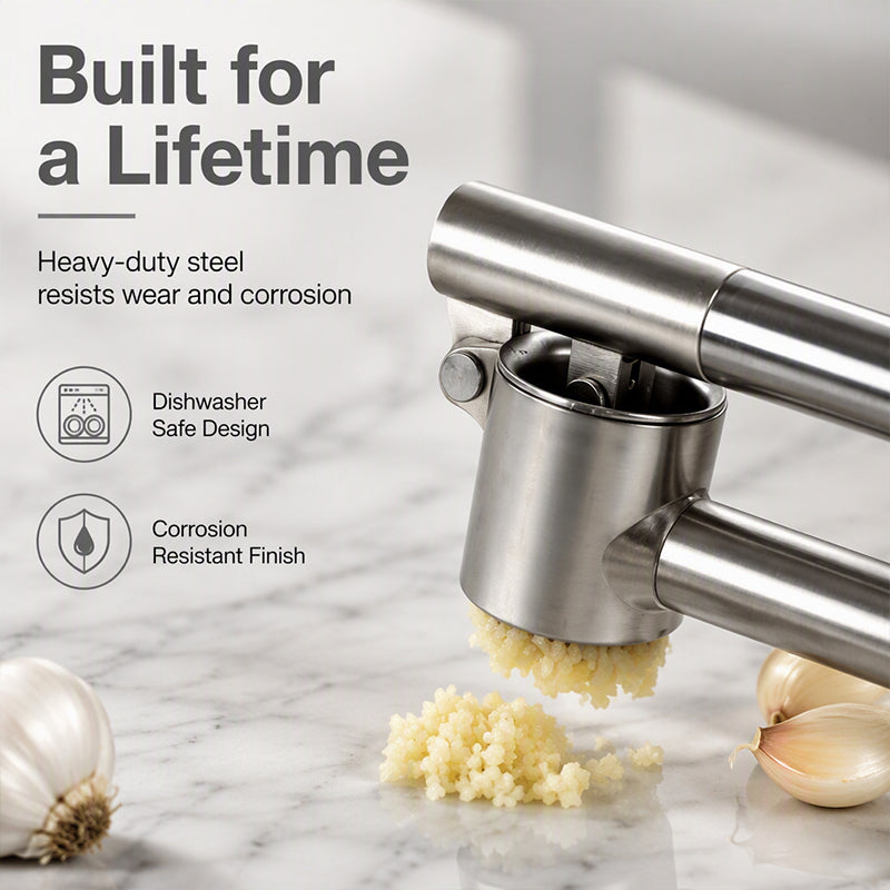 Premium Stainless Steel Garlic Press