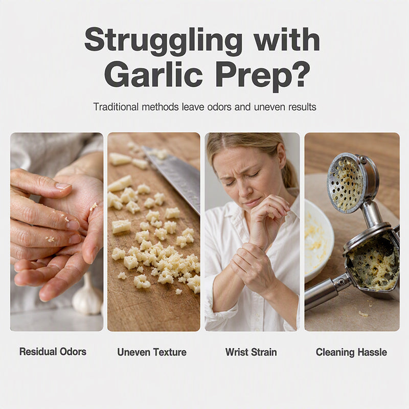Premium Stainless Steel Garlic Press