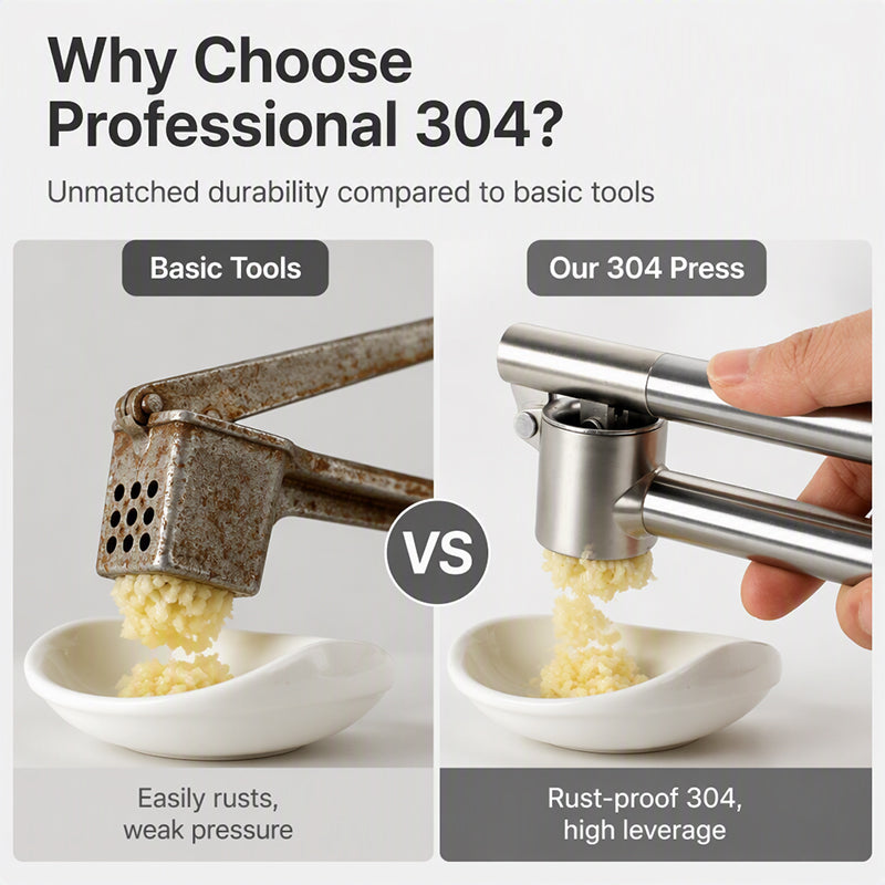 Premium Stainless Steel Garlic Press