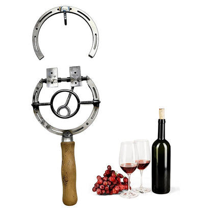 📢📢50% OFF !! ⏰ Vintage Wall-Mounted Horseshoe Wine Opener – Stylish, Decorative & Labor-Saving – Rustic Iron Design for Home Bar & Patio 🥂