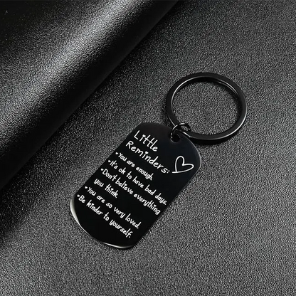 Engraved Inspirational Stainless Steel Keychain