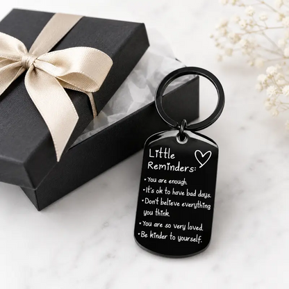 Engraved Inspirational Stainless Steel Keychain