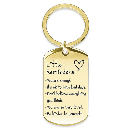 Engraved Inspirational Stainless Steel Keychain