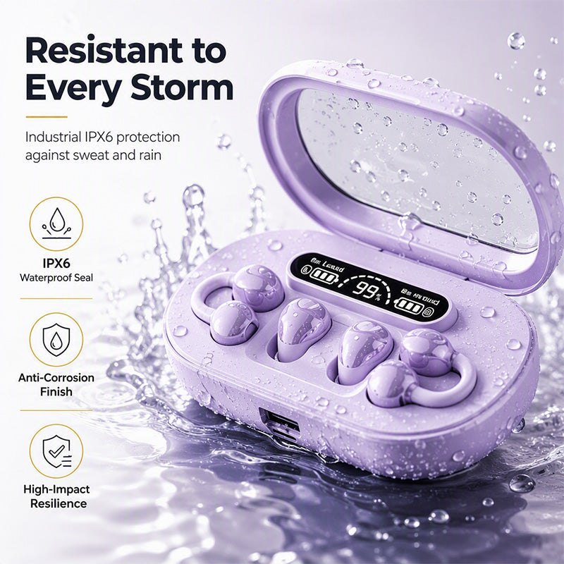 🎧 2-in-1 Wireless Earbuds with Digital Display – Open-Ear Sports Clips & Mini Sleep Earbuds