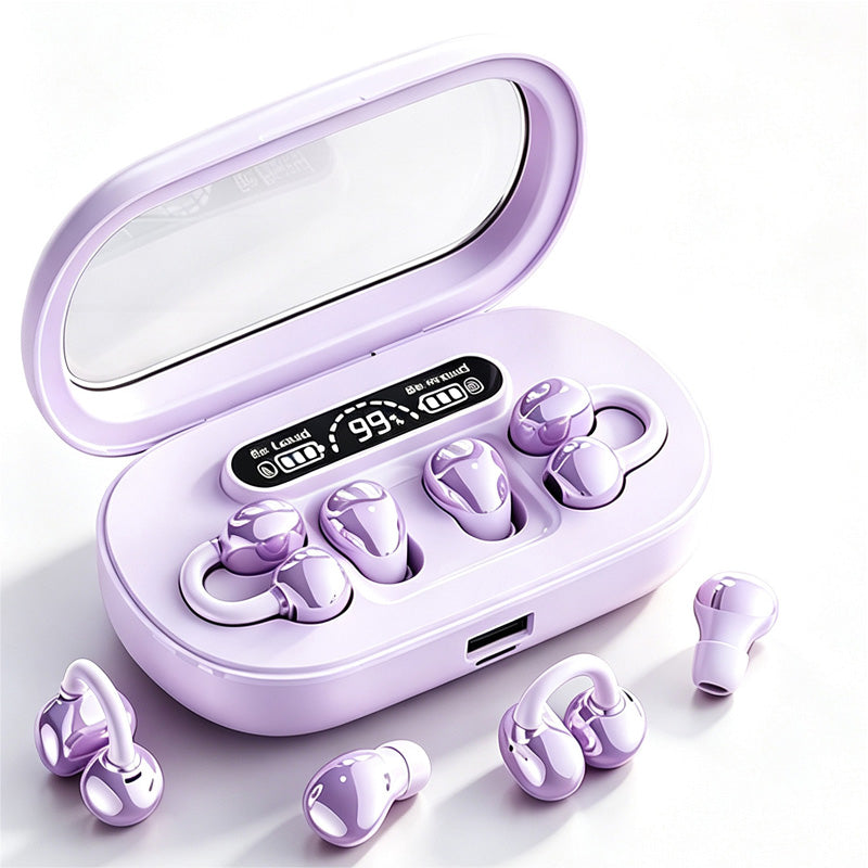 🎧 2-in-1 Wireless Earbuds with Digital Display – Open-Ear Sports Clips & Mini Sleep Earbuds