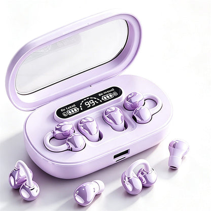 🎧 2-in-1 Wireless Earbuds with Digital Display – Open-Ear Sports Clips & Mini Sleep Earbuds