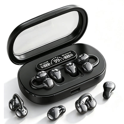 🎧 2-in-1 Wireless Earbuds with Digital Display – Open-Ear Sports Clips & Mini Sleep Earbuds