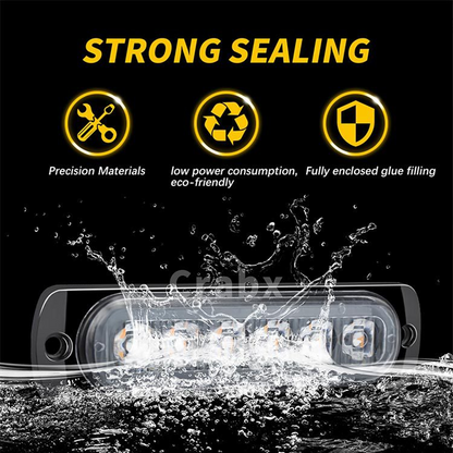 Waterproof Steady & Strobe LED Light for Trucks & Motorcycles