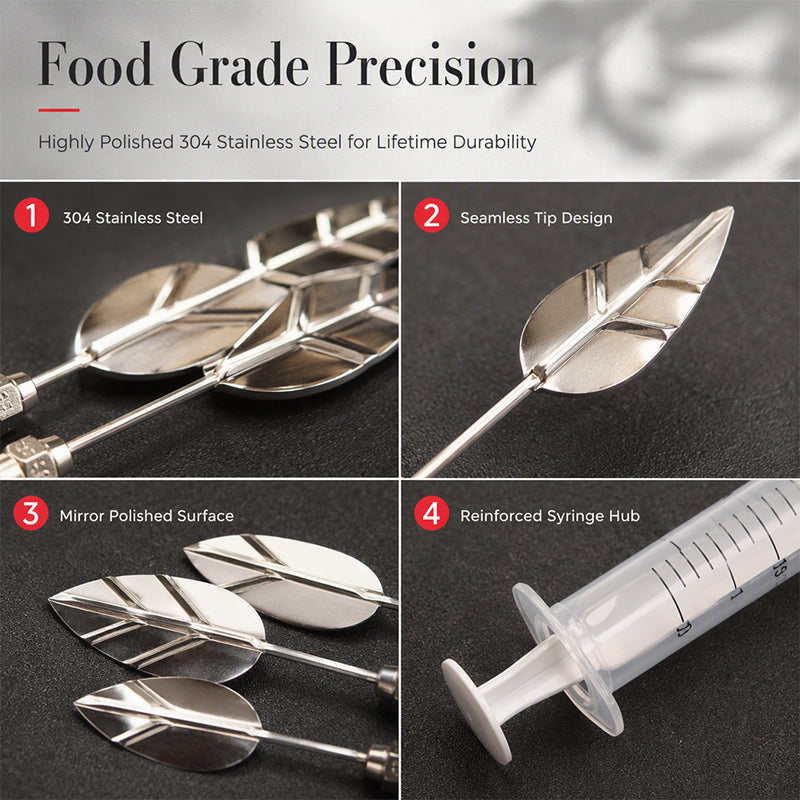 🎂50% OFF NOW! Professional 3D Jelly Art Kit‑ 304 Stainless Steel 10‑Piece Floral Gelatin Art Tools with Syringe, DIY 3D Flower Jelly Cake Decorating Set for Pastry & Baking Lovers