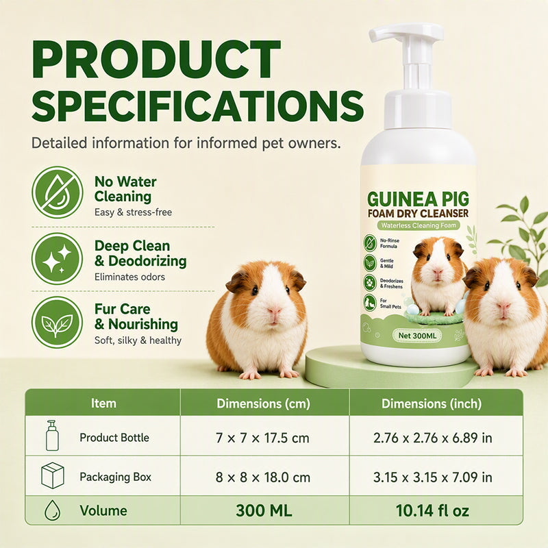 No-Rinse Guinea Pig Shampoo Foam