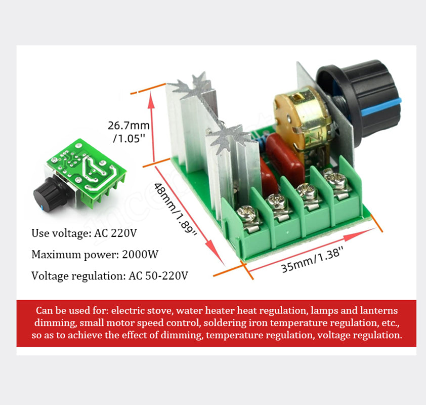 ⚡ 50% OFF | 2000W AC Voltage Controller