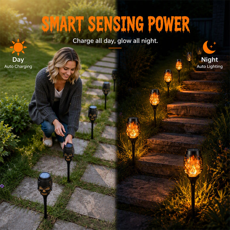 🎃Solar Halloween Skull Garden Stake Lights