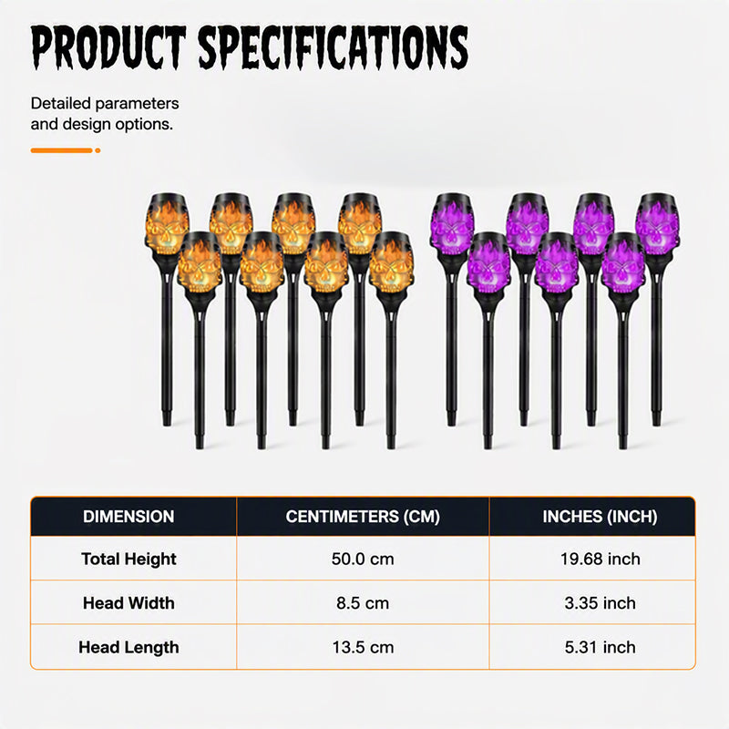 🎃Solar Halloween Skull Garden Stake Lights