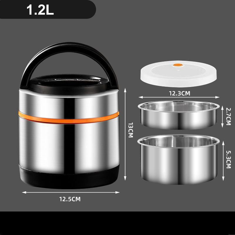 🍱 Multi-Layer Stainless Steel Insulated Food Jar – 1.2L Thermal Lunch Container with Separate Compartments