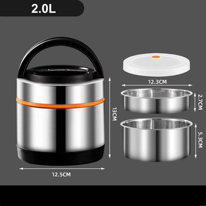 🍱 Multi-Layer Stainless Steel Insulated Food Jar – 1.2L Thermal Lunch Container with Separate Compartments
