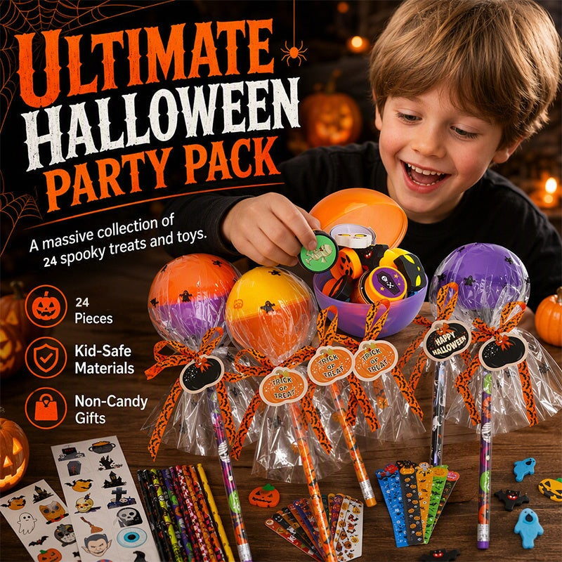 Halloween Party Toy & Stationery Assortment Set