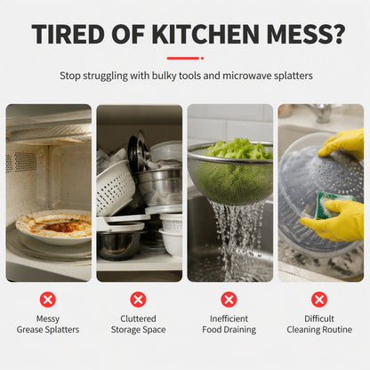 2-in-1 Collapsible Microwave Splatter Cover