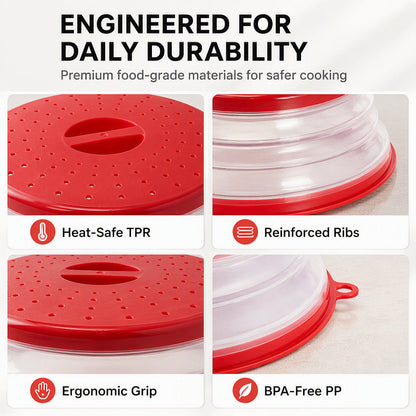 2-in-1 Collapsible Microwave Splatter Cover