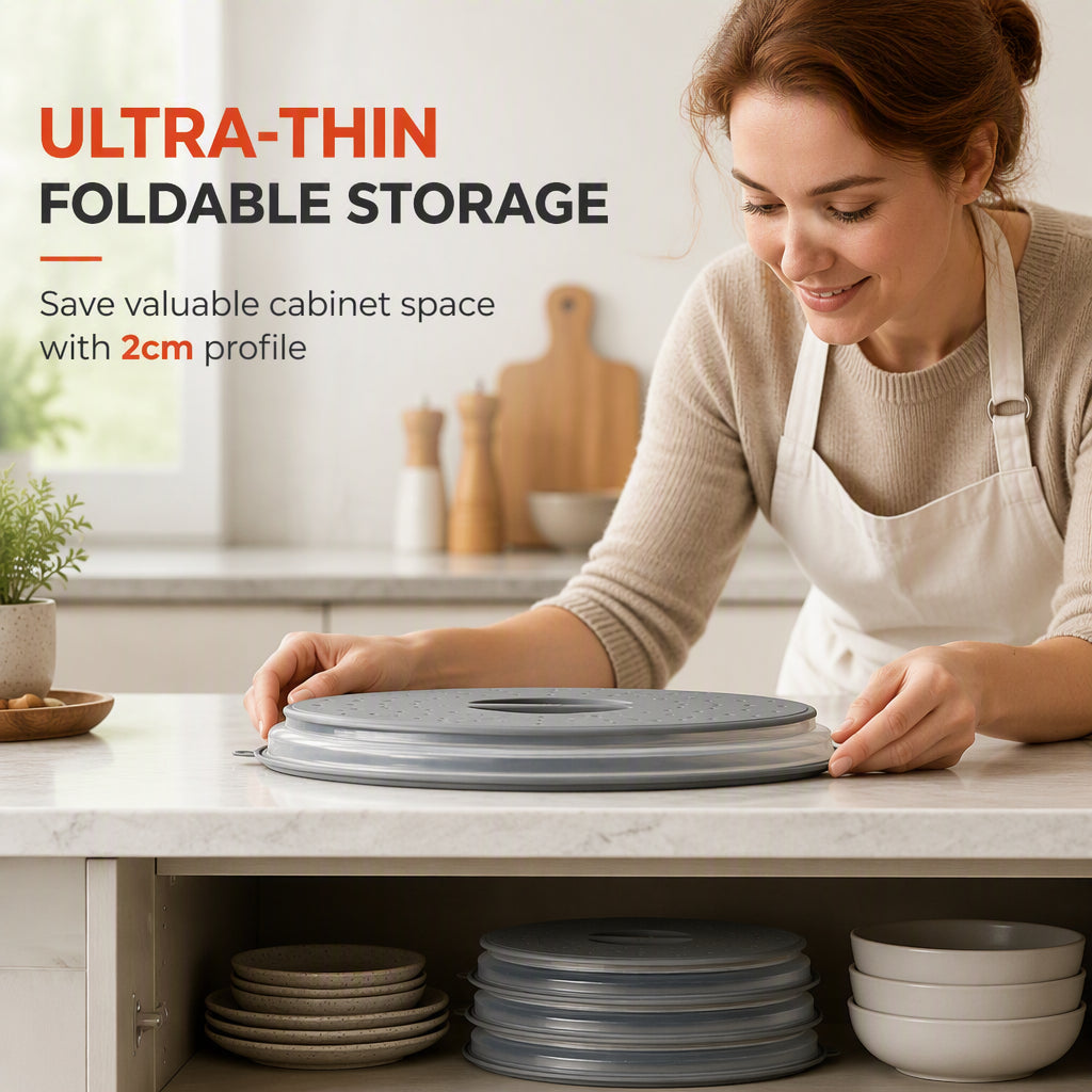 2-in-1 Collapsible Microwave Splatter Cover