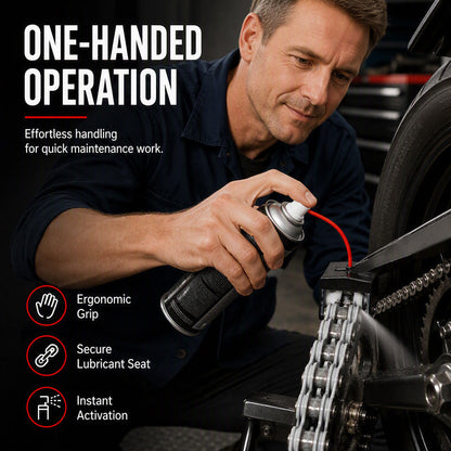 ❄️Summerfresh 50% OFF!🏍️Motorcycle Chain Lube Applicator – 4-Way Precision Spray Guide