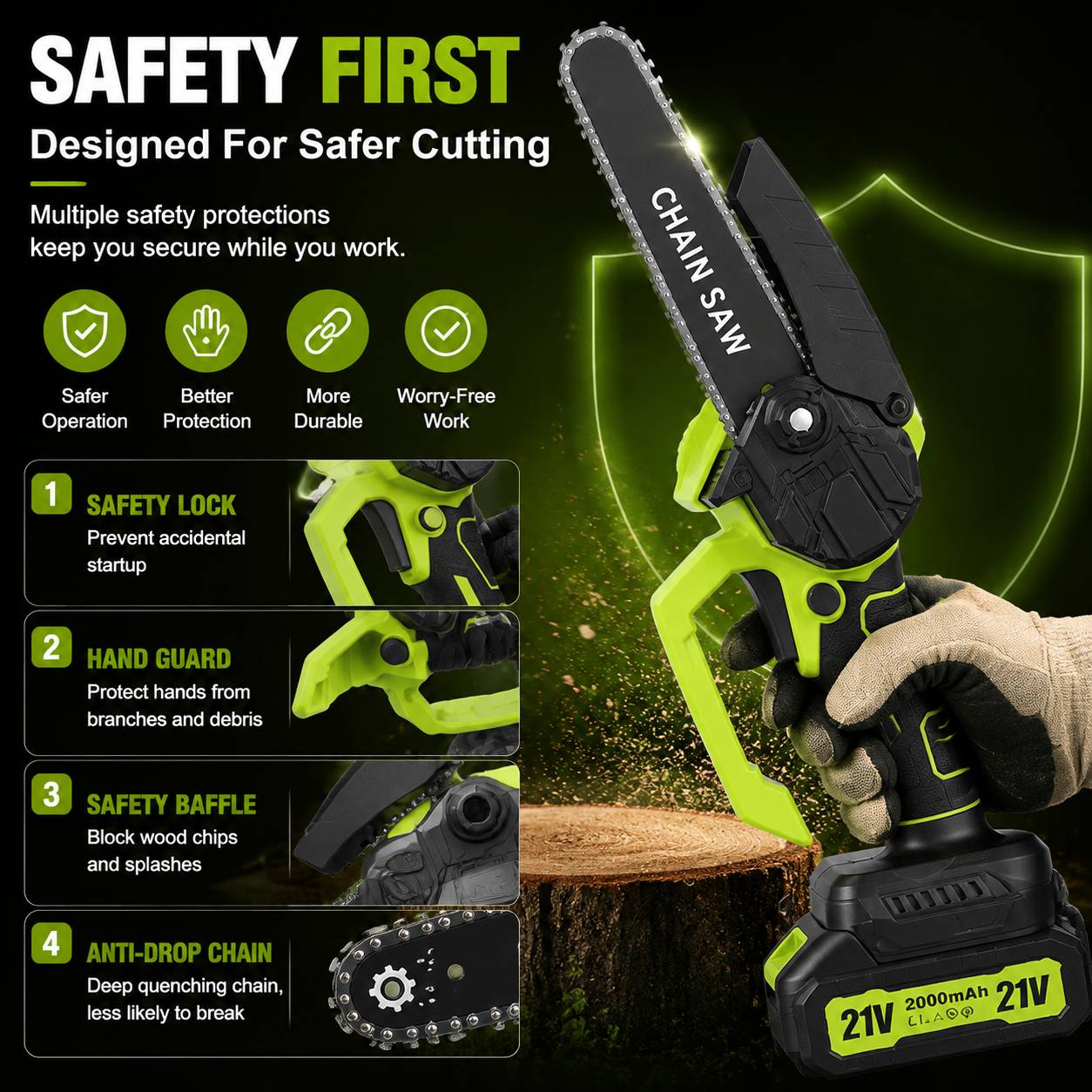 Cordless Mini Electric Chainsaw