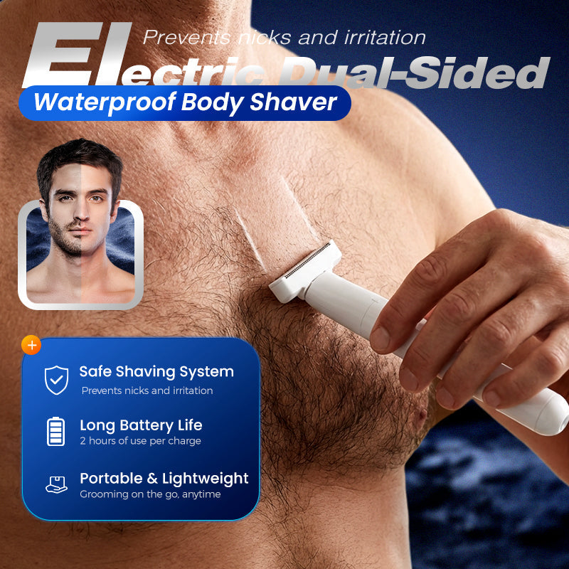 ⚡ Men's Electric Body Groomer – Skin-Protective Waterproof Trimmer for Sensitive Areas