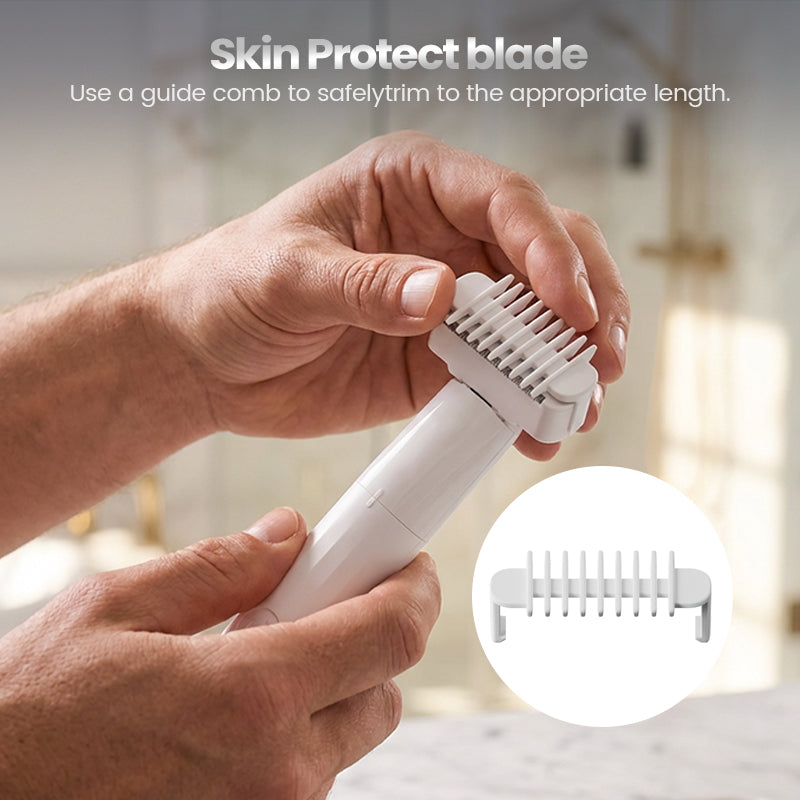 ⚡ Men's Electric Body Groomer – Skin-Protective Waterproof Trimmer for Sensitive Areas
