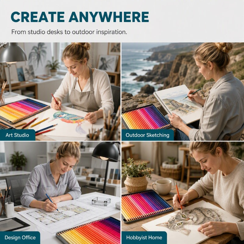 🎨 Professional Oil Colored Pencils – Create Vibrant Artwork With Smooth Blending ✨
