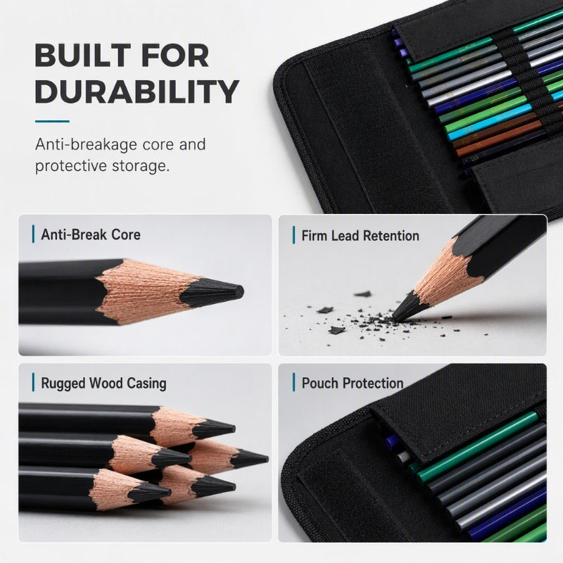 🎨 Professional Oil Colored Pencils – Create Vibrant Artwork With Smooth Blending ✨